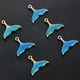 thumbnail image 4 of 10 colgantes de cola de sirena para hacer tú mismo, para pulseras, pendientes y pendientes, de colores dorados y celestes., 4 of 6