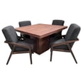 thumbnail image 3 of Comedor Orion 4 Sillas, Lino Gris Oxford, MDF UV, 120x120 cm, SALVANTO, 3 of 8
