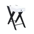 thumbnail image 5 of Acme Furniture 97738 Table d'Appoint (Station de Charge USB), Blanc & Noir, 5 of 5