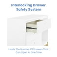 thumbnail image 4 of Delta Children Poppy 3 Drawer Dresser with Cubbies and Interlocking Drawers, Bianca White/Natural, 4 of 11