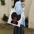 thumbnail image 7 of JEUXUS Canvas Tote Bag Aesthetic - 2 Pcs Cute Tote Bags with Zipper - Cute Graphic Print Summer White, 7 of 7