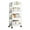 White, variant on 4 Tiers Snacks Trolley Removable Drink Storage Rack Adjustable Heights Rolling Cart for Outdoor Picnics and Camping
