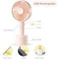 thumbnail image 3 of N9 Ventilateur Portable à Main Mini Ventilateur Électrique Extérieur avec Batterie Lithium Rechargeable 2500mAh Réglable 3 Vitesses Ventilateur de Refroidissement pour Bureau Maison Extérieur Voyage - Rose, 3 of 8