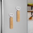 thumbnail image 1 of Paquete de 2 abridores de botellas de cerveza magnéticos para nevera con mango de madera maciza, se quedan fácilmente en la nevera y en la caravana para un almacenamiento cómodo - Gadget de cocin, 1 of 5
