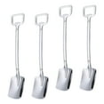 thumbnail image 4 of Cucharas de cocina Soledad 4 cucharas con forma de Palas utensilio de cocina de Acero inoxidable Plata plana, 4 of 9