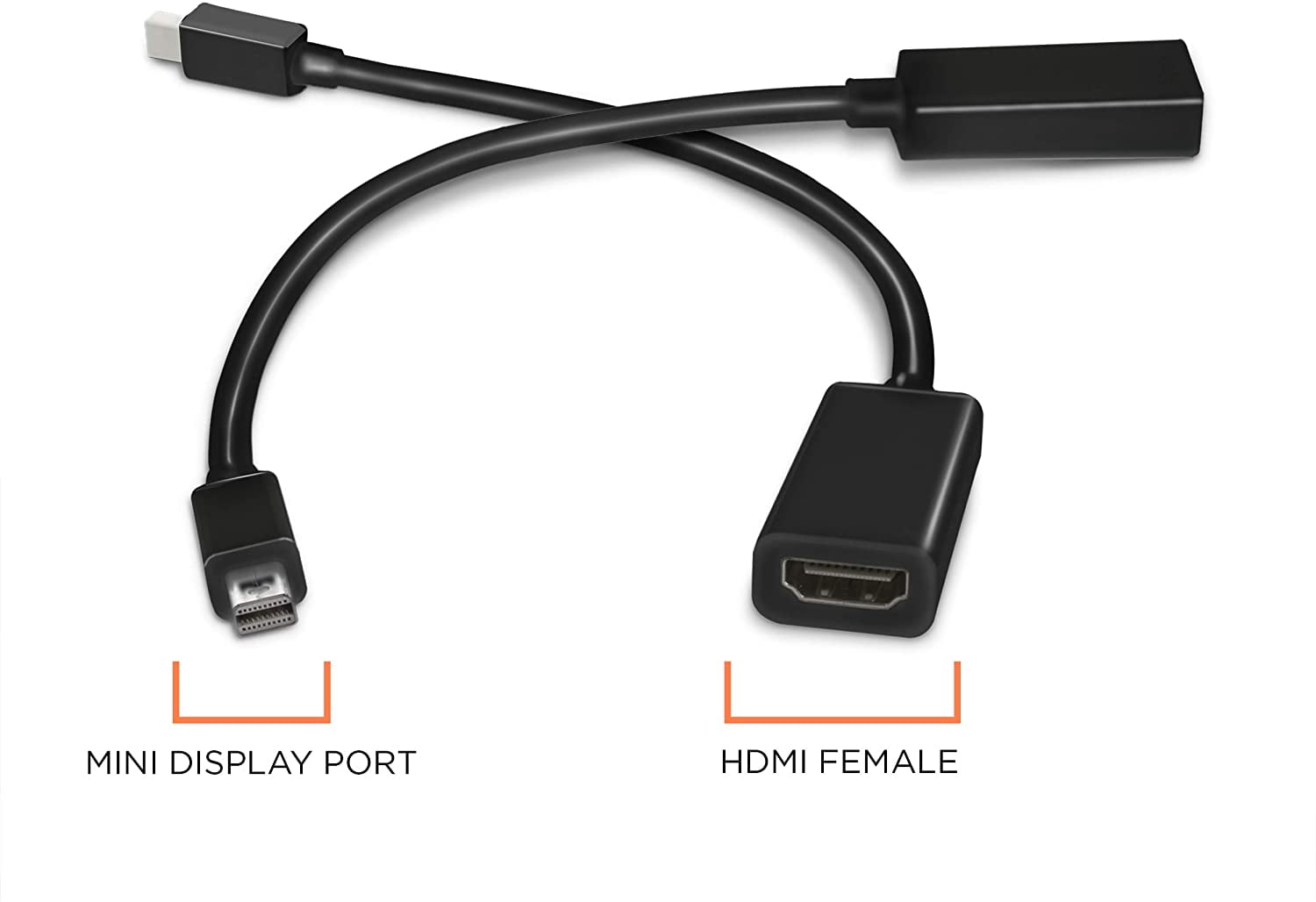 THE CIMPLE CO - Black Thunderbolt Mini DisplayPort DP to HDMI - High Speed Cable Adapter 10 Pack