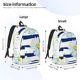 thumbnail image 4 of Daiia Daisy Striped Nautical Vintage Canvas Backpack for Men and Women ,Hiking Backpack,Travel Laptop Bag for School,Large Capacity Backpack, 4 of 8