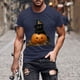 thumbnail image 1 of Blusas y camisas de manga corta y cuello redondo para hombre. Blusas/camisetas de manga corta con cuello redondo y estampado de Halloween para hombre. Blusa para hombre., 1 of 5