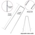 thumbnail image 3 of 30pcs Garden Stakes Galvanized Landscape Staples, U-Type Turf Staples For Artificial Grass, Rust Proof Sod Pins Stakes For Securing Fences Weed Barrier, Outdoor Wires Cords Tents Tarps, 6in, 3 of 4
