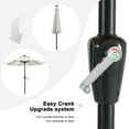 thumbnail image 4 of MASTERCANOPY 9ft Solar Patio Umbrella with LED Lights Tilt and Crank, Light Beige, 4 of 8
