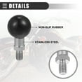 thumbnail image 4 of Unique Bargains 25mm Motorcycle Ball Mount Portable Adapter Rear View Mirror Screw Ball Head with M8 Threaded Bolt, 4 of 6