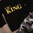 thumbnail image 4 of Little Boys 2PCS Outfit Set, Letter Long/Short Sleeve Top Camouflage Long Pants, 4 of 6