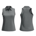 thumbnail image 2 of Sleeveless Golf Tank Tops For Women Quarter Zip Collared Racerback Blouse Summer Casual Workout Athletic Tennis Tee Shirt, 2 of 7