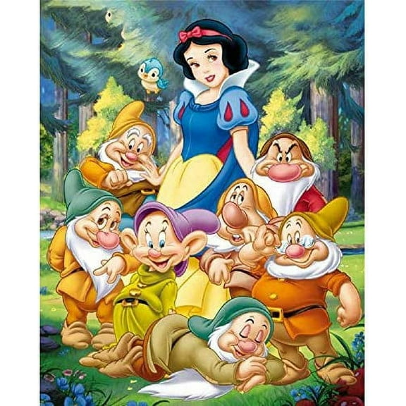 5D DIY Diamond Painting Kits for Adults Kids, Princess Full Drill Embroidery Cross Stitch Crystal Rhinestone Paintings Pictures Arts Wall Decor Painting Dots Kits 12x16 in