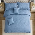 thumbnail image 4 of Blythease Oversized King Bedspread, Paisley Pattern Design, Lightweight Bedding Cover, Reversible, 5 Piece, 100% Microfiber, Smokey Blue, 4 of 7