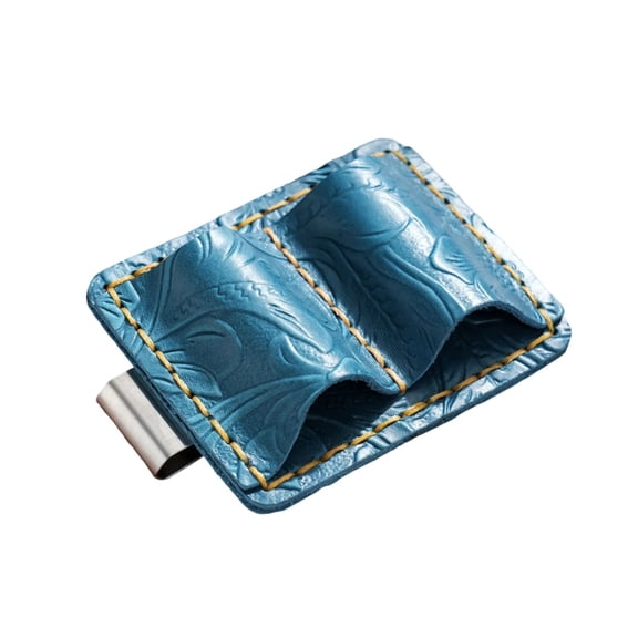 Notebook Pen Holder with Clip Double Slot Pencil Holder for Notebook Planner1eatherPencil Holder with Pocket Clip Double Hole Pen Clip Holder for Notebook
