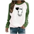 thumbnail image 2 of HOOJT Halloween Sweatshirts for Women Oversized Loose Long Sleeve Shirts Fall Round-Neck Blouses Cute Funny Printed Sweaters Crewneck Pullover Top Halloween Costumes, 2 of 7