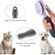 thumbnail image 4 of Cepillo para perros y gatos, cepillo autolimpiante para el cuidado de gatos y perros, cepillo para pelo suelto de gatos y perros, eliminación con un solo clic del pelo suelto y la capa interna - Gris, 4 of 5