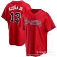 thumbnail image 1 of Warriors 27Riley/13Acuna Jr./8Rosario Red Baseball Jersey, 1 of 3