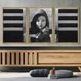 thumbnail image 3 of wall26 Framed Canvas Print Wall Art Set Spray Paint Black &amp; Gray Woman Graffiti &amp; Street Art Comic Book Illustrations Modern Art Urban Portrait for Living Room, Bedroom, Office - 16"x24&, 3 of 5