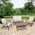 thumbnail image 6 of Letright Industrial 270131 Four Seasons Novara Steel Folding Patio Set - 4 Piece, 6 of 8