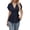 Navy blue, variant on Ruffle Peplum Top Wrap V Neck Ruffle Hems Peplum Blouse Slim Fit Dressy Casual Shirts for Office Work