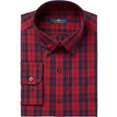 thumbnail image 1 of Club Room Camisa de vestir con botones a cuadros para hombre, rojo, 16.5" cuello 32-33" manga, 1 of 1