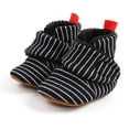 thumbnail image 2 of Kureaily Baby Booties Winter Warm Striped Boots For Soft Sole First Shoes Cozy Comfortable Toddler Footwear 0-6 Months, 2 of 5