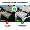 thumbnail image 4 of Golf Cart Seat Covers for 2 Seater,Purple Flower Microfiber Cart Seat Towel Blanket,Retro Country Flower Spring Leaf Botanical Absorbent NonSlip Bench Seats Protector for Golf Course 51"x31", 4 of 9