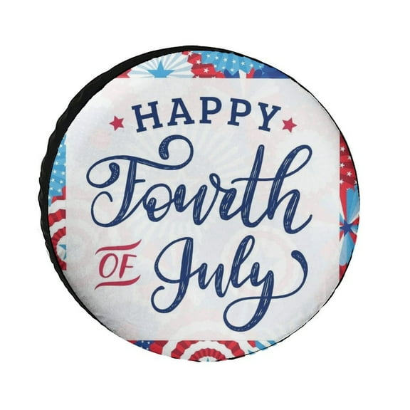 4th of July Spare Tire Cover, Universal Wheel Tire Cover Dust-Proof Tire Protectors for Trailer Rv Van SUV Truck Camper And Many Vehicle
