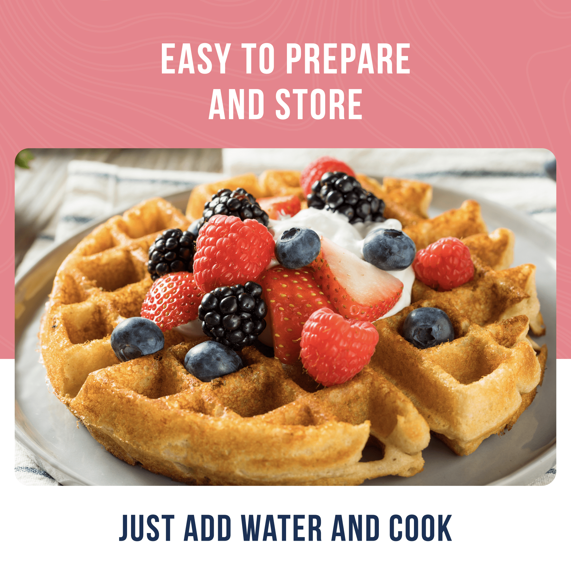 (6 pack) Augason Farms Buttermilk Pancake and Waffle Mix Can Emergency Food Supply, 33 Servings, 10 Year Shelf Life - Waffle and Pancake Mix Just Add Water, Instant Breakfast Food