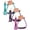 Pink, variant on Showman Color Coated Angled Aluminum Stirrups (Teal)