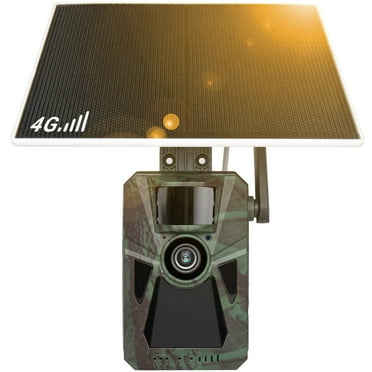 Solar 4G Cellular Trail Camera – 2.7K Ultra HD,Built-in 7500mAh Battery, Auto Nationwide Connection, Night Vision, Hunting Game Cam for Wildlife, Security & Surveillance