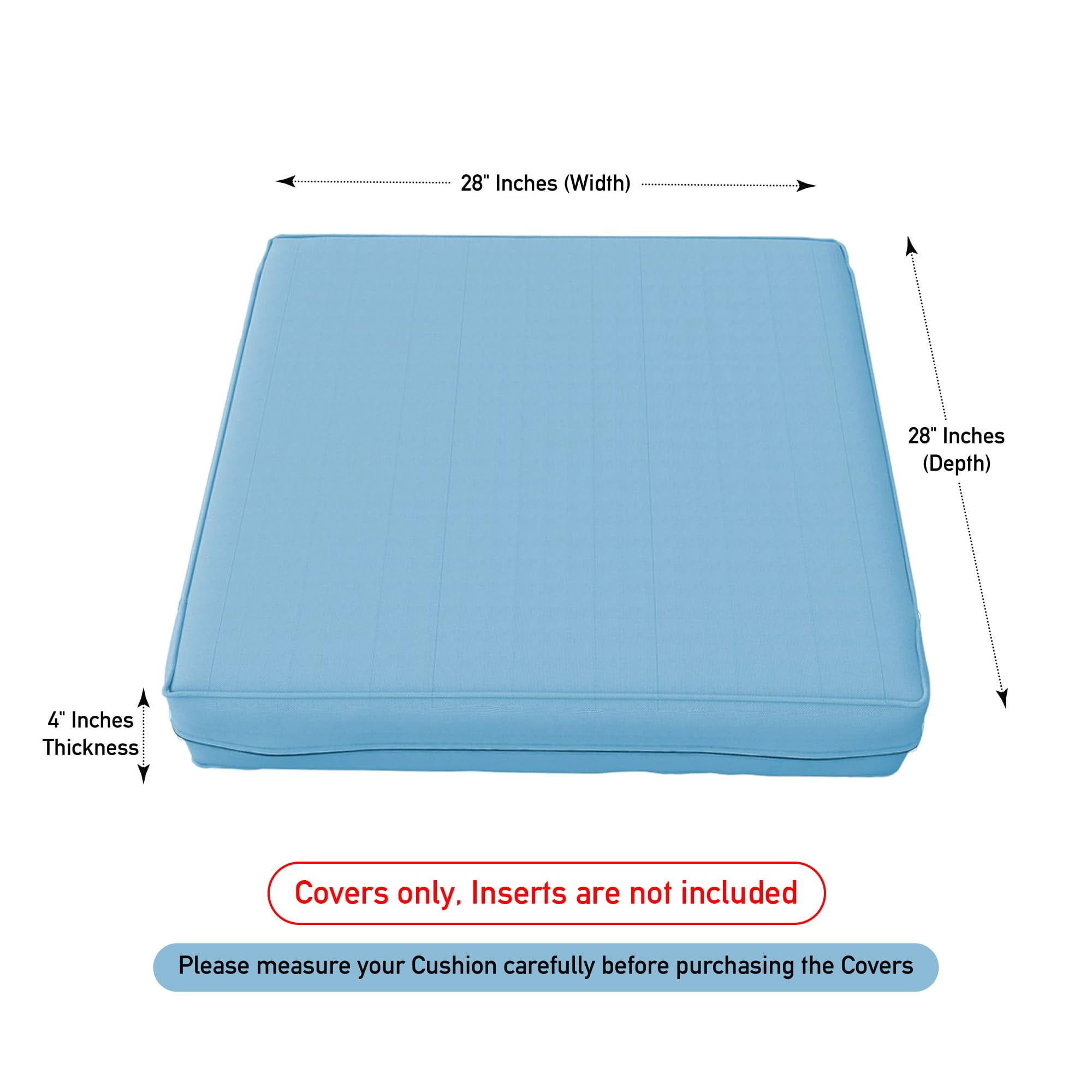 Covers&All Sofa Slipcovers – Waterproof Couch Cushion Covers for Patio Furniture, Pack of 2, Sky Blue