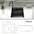 thumbnail image 5 of 15x20 Inch Black Hidden Concealed Kitchen Bar Sink with Folding Faucet, RV Pre Bar Small Sink 16 Gauge Stainless Steel Undermount Sink with Accessories, 5 of 5