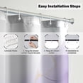 thumbnail image 4 of Marble Shower Curtain Purple Marble Shower Curtain for Room Decor Modern Shower Curtain for Bathroom Decor with Hooks 72x72 in, 4 of 5