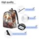 thumbnail image 3 of Disketp Romantic Flower Fox Mochila de Lona Estampada, Mochila Escolar de Viaje Ligera para Estudiantes y Portátil-Medium, 3 of 5