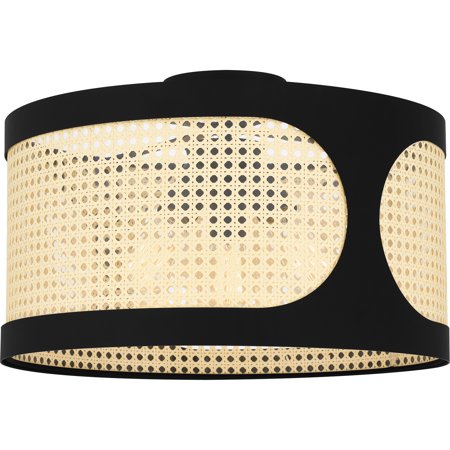 

Quoizel Sya1718 3 Light 18 Wide Semi-Flush Drum Ceiling Fixture - Black