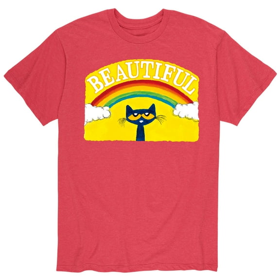 Pete The Cat - Beautiful Rainbow - Men's Short Sleeve Graphic T-Shirt