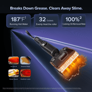 roborock F25 series Ultra Steam Wet Dry Vacuum Cleaner, 356°F Steam Mop & 187°F Hot Water Cordless Vacuum Mop All in One, Floor Washer with Blue Light, 194°F Self-Cleaning, 180° Lay-Flat