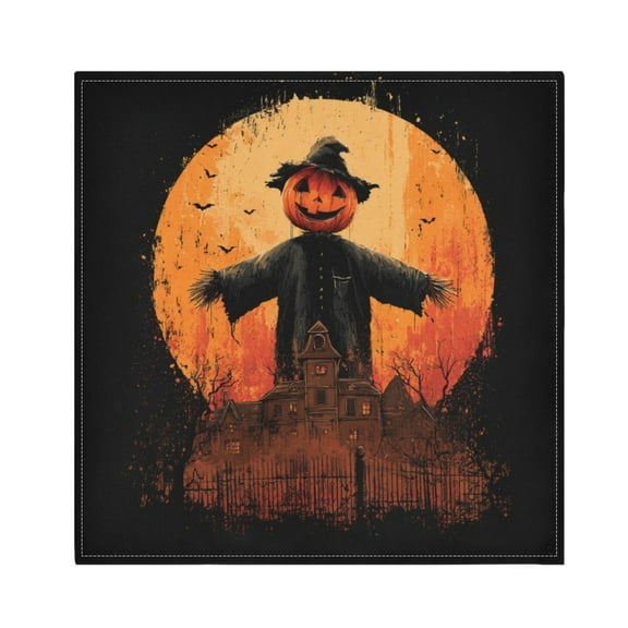 Qxltty Pumpkin Scarecrow Napkins 20×20in Perfect for Parties Dinners Weddings Cocktail Housewarming Cloth Napkins Set of 6