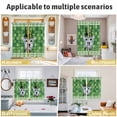 thumbnail image 5 of St. Patrick's Day Kitchen Curtains Window Panels, Spring Lucky Shamrock Cute Puppy Green Plaid Insulated Window Treatment Curtain, Grommet Curtains for Bedroom/Living Room, 2 Piece 27.5"Wx39"L, 5 of 8