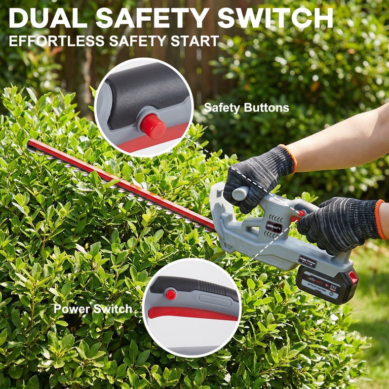 UNTIMATY 21V Cordless Hedge Trimmer, 20" Dual-Action Blade photo 5