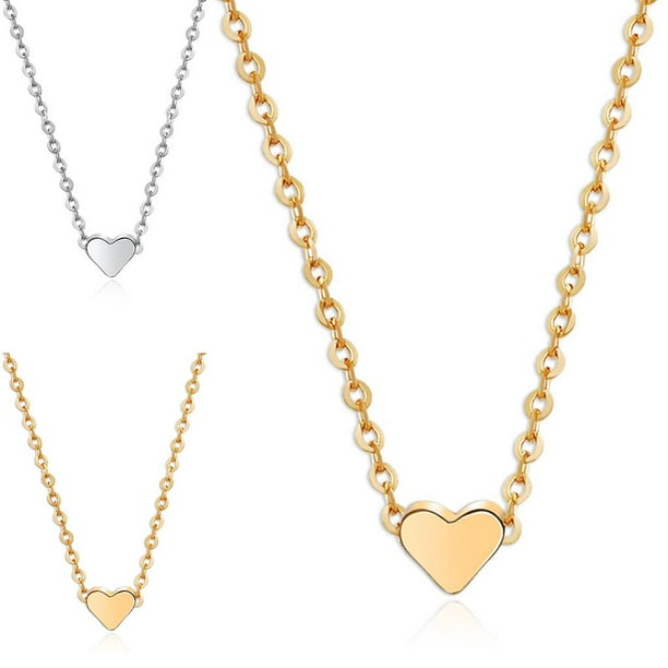 yingyy Heart Pendant Women Girl Clavicle Necklace Adjustable Alloy