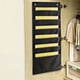 thumbnail image 5 of Organizador de archivos de pared colgante, tabla de almacenamiento de 6 bolsillos con 2 ganchos, poliéster negro beige, portarevistas para correo de 14,57x30,71 pulgadas de pared, 5 of 6