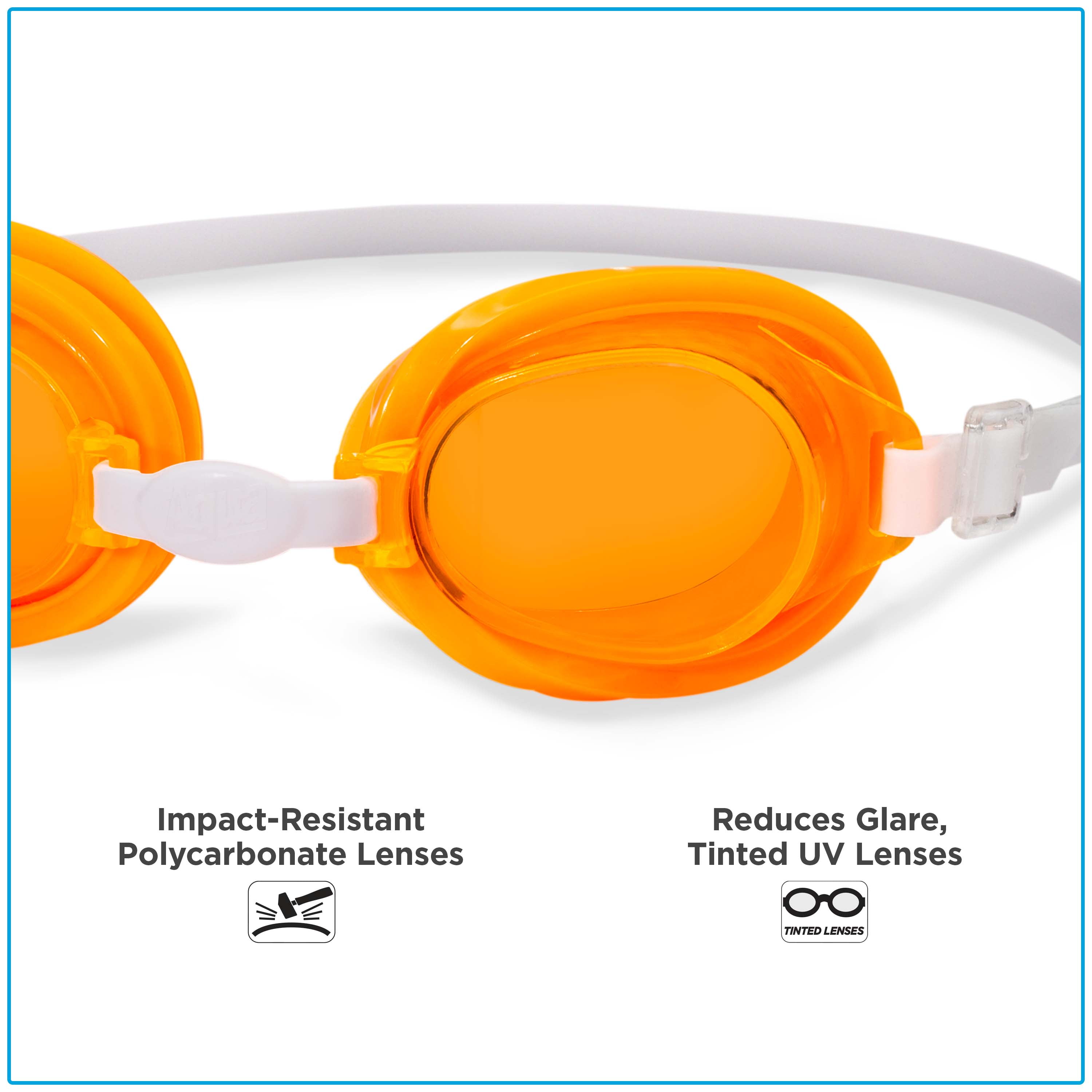 (2 pack) Dolfino Splash Time Child Goggles, 3 Pairs of Goggles Included, Multicolor