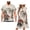 Chinoiserie Lotus, variant on Garronmavis Blue Circle Couples Matching Outfits Husban and Wife Clothing Mens Short Sleeve Summer Beach Shirt Size 2XL and Womens Midi V-neck Flowy Hawaiian Dress
