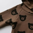 thumbnail image 3 of Newborn Infant Baby boy Clothes Long Sleeve Bear Style Hooded Tops Long Pants Outfits Set Brown 3-6 Months, 3 of 6