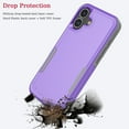 thumbnail image 5 of For iphone 17 Case, Shockproof Heavy Duty Rugged Cell Phone Case for Apple iphone 17 Cover, Tekcoo Military Grade Full Body Protection Dual Layer Sturdy Durable Cute Bumper - Purple, 5 of 7