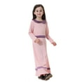 thumbnail image 4 of TAIAOJING Girls Summer Dress for Kids Girl Color Contrast Long Sleeve Girl Long Skirt Dress A-Line Sundress 6-7 Years, 4 of 9
